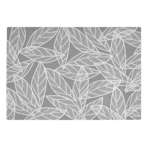 Messy White Leaves | Glass Cutting Board