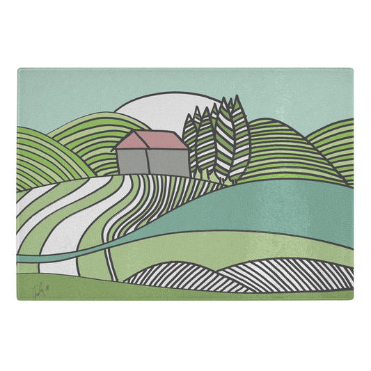 Happy Summer | Glass Cutting Board