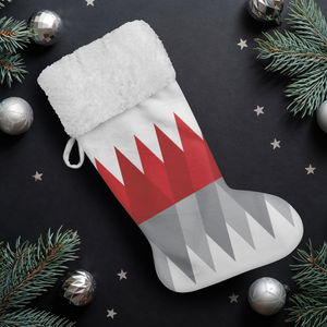 Red Gray Christmas | Christmas Stocking