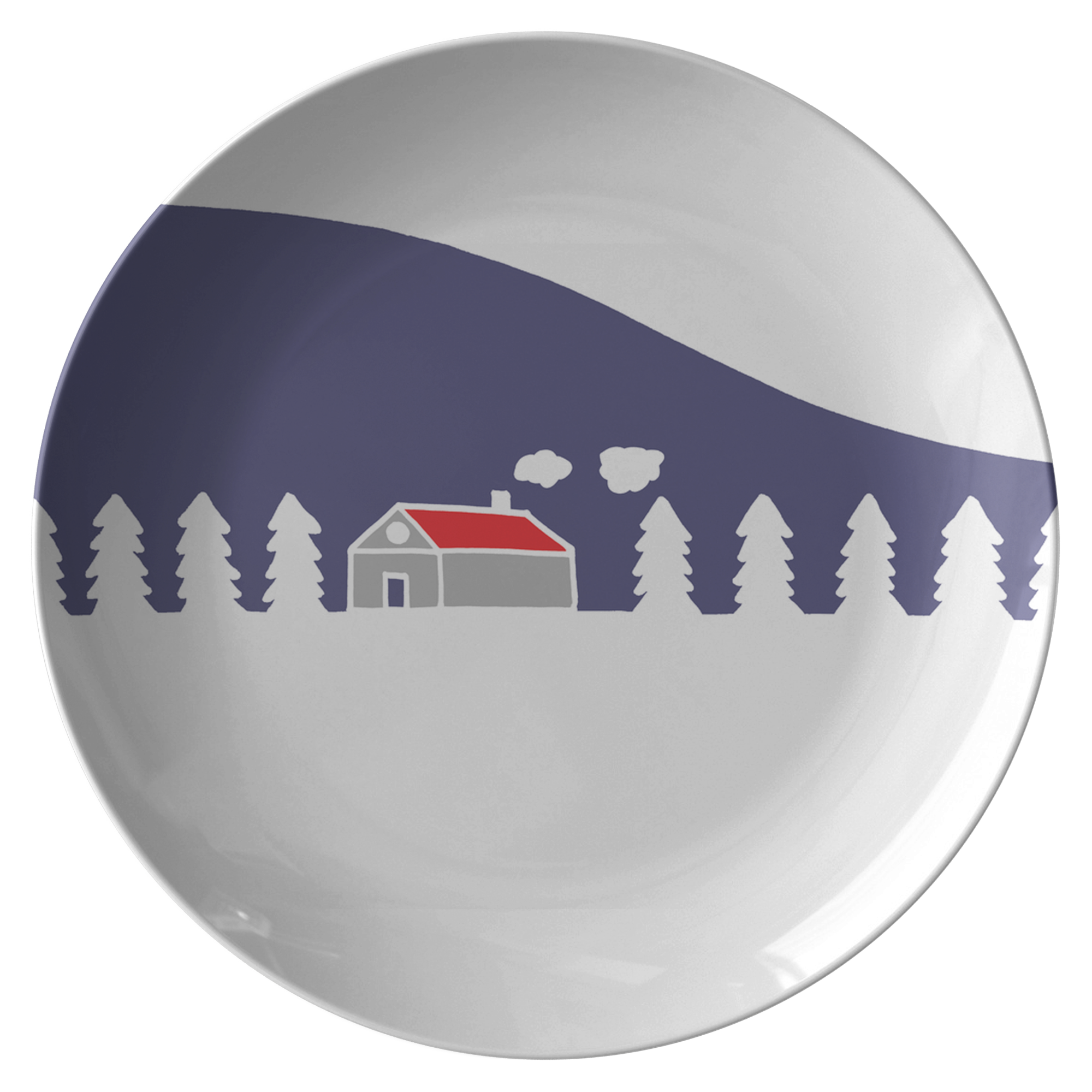 Home In White Forest | Plate