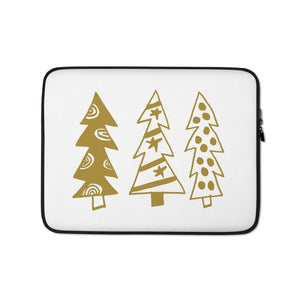 Golden Christmas Trees | Laptop Sleeve