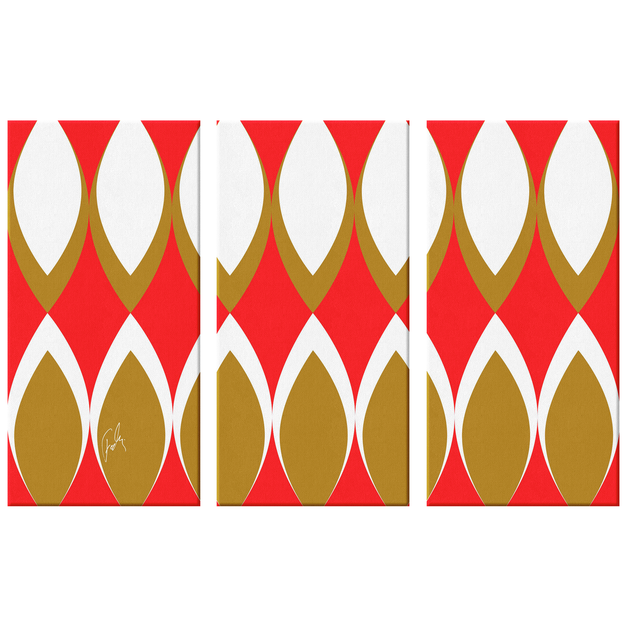 Golden Eye Christmas | 3 Piece Canvas