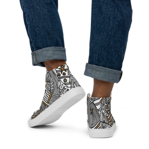 Christmas Graphic Ornament | Men's High Top Canvas Shoes