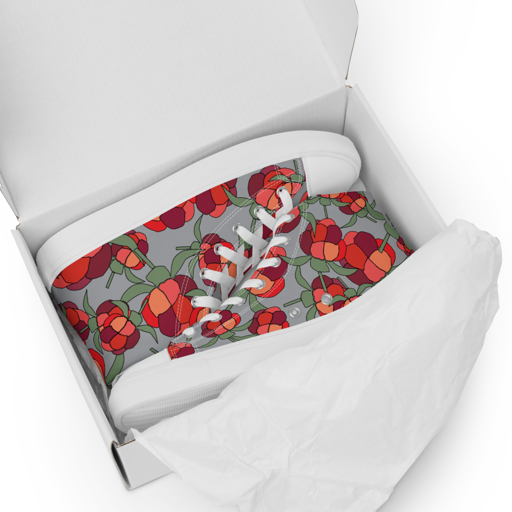 Christmas Lakka | Men's High Top Canvas Shoes