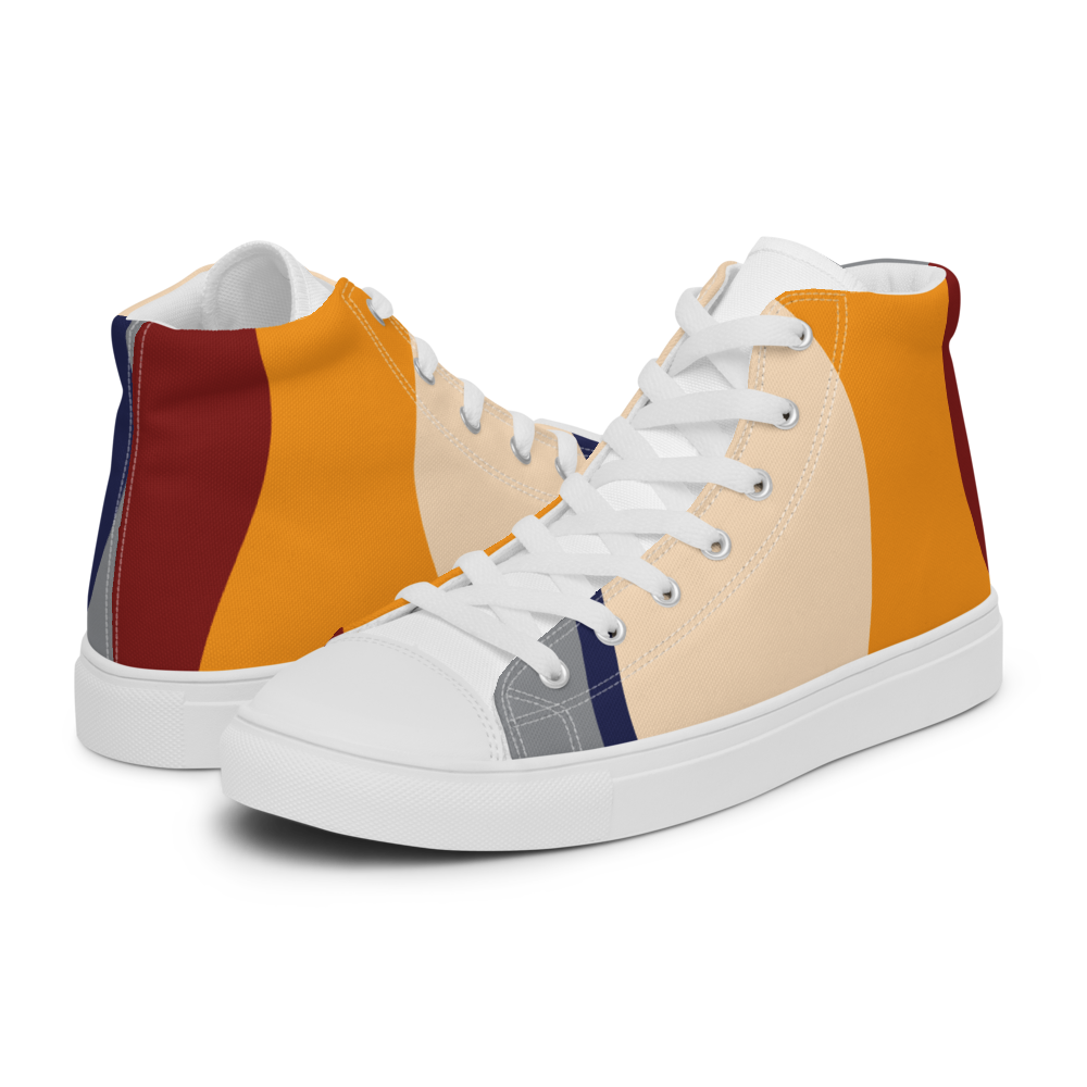 Different Lines | Men's High Top Canvas Shoes