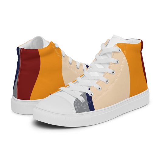 Different Lines | Men's High Top Canvas Shoes