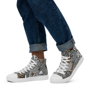 Christmas Graphic Ornament | Men's High Top Canvas Shoes