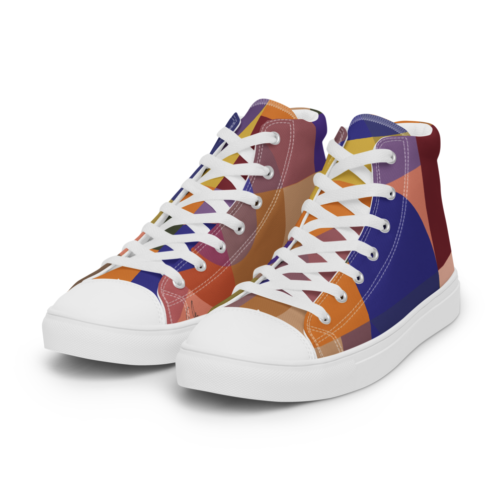 Smart Composition | Men's High Top Canvas Shoes