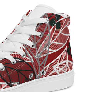 Christmas Leaves | Men's High Top Canvas Shoes