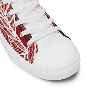 Christmas Leaves | Men's High Top Canvas Shoes