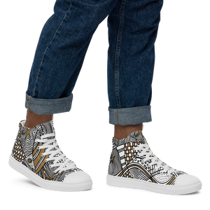 Christmas Graphic Ornament | Men's High Top Canvas Shoes