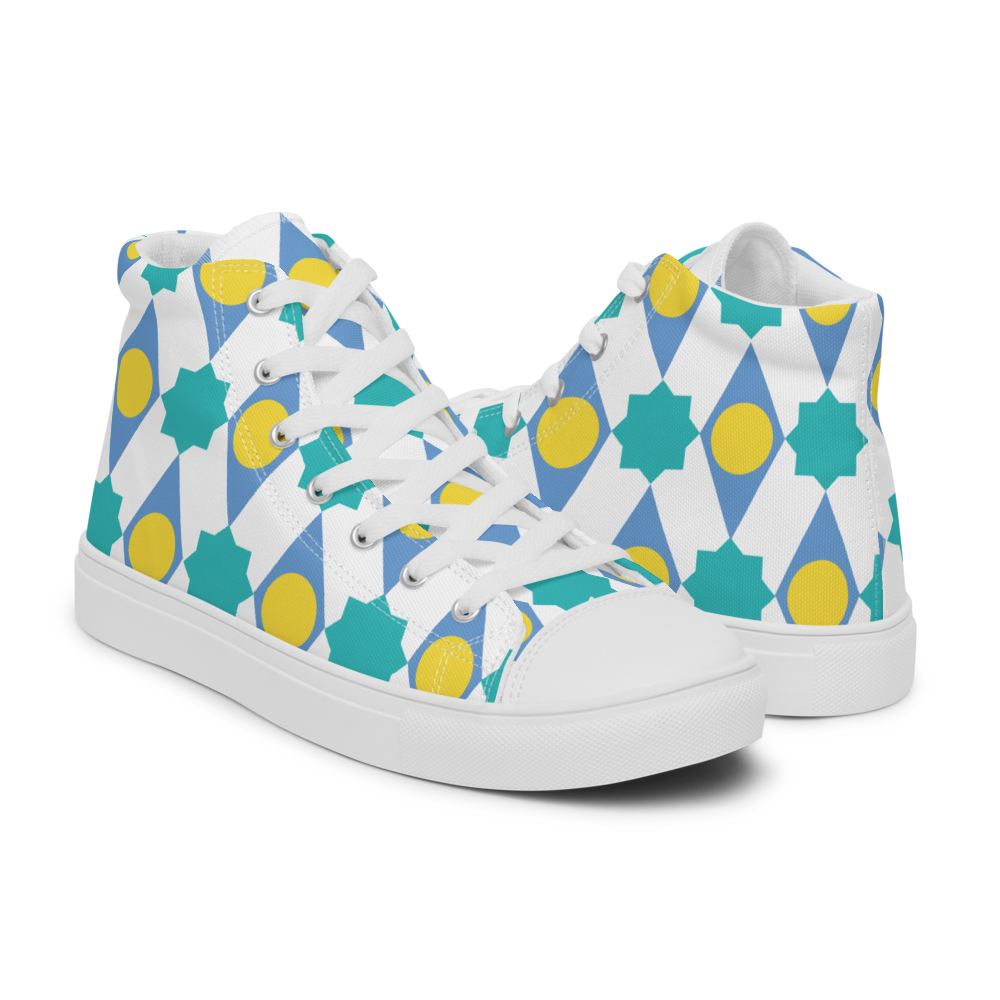 Mediterranean Feeling | Men's High Top Canvas Shoes