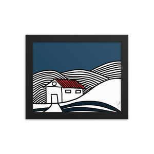 House in Snow | Framed Poster