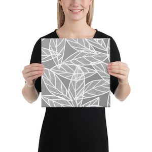 Messy White Leaves | Canvas