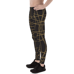 Golden Ornament Lines | Men's Leggings