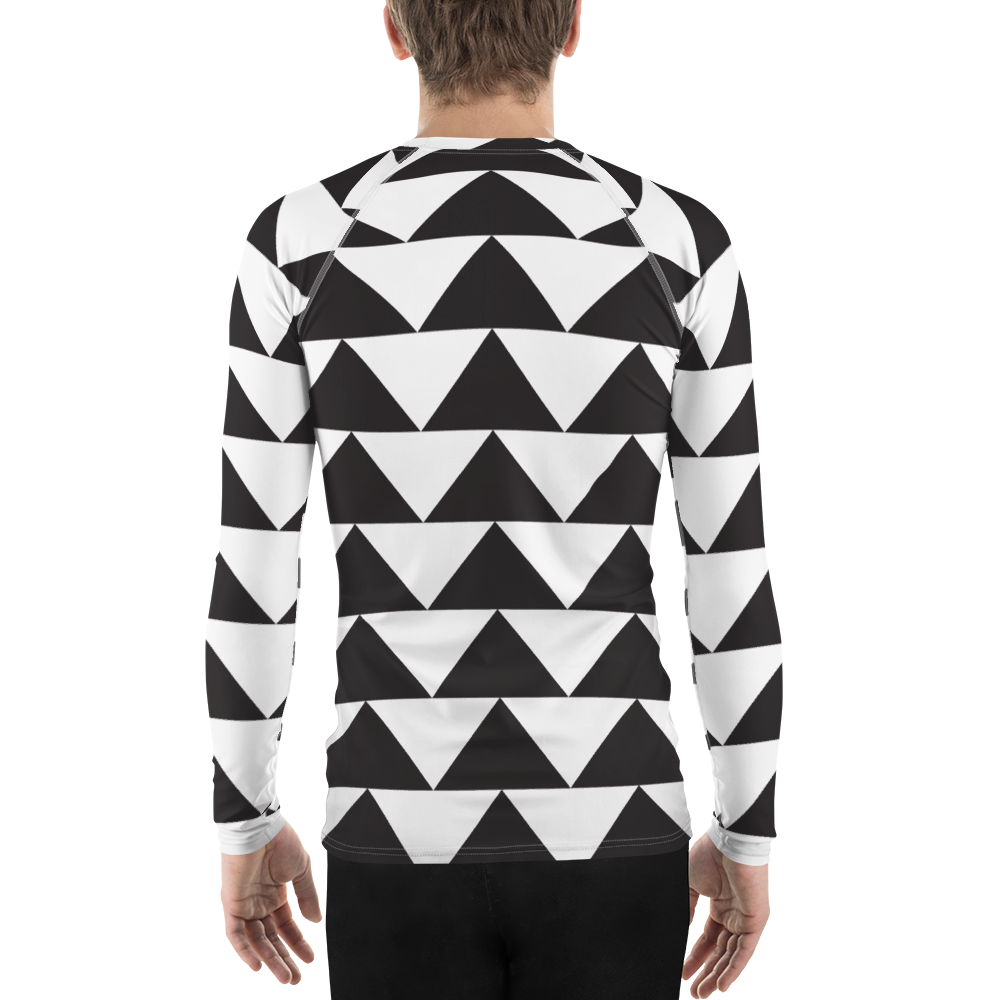 Black and White Triangles | Men's Rash Guard