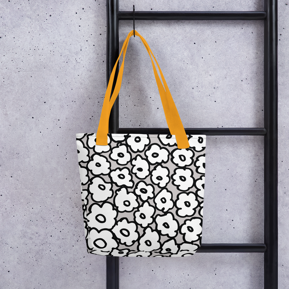 Happy White Flowers | Tote Bag