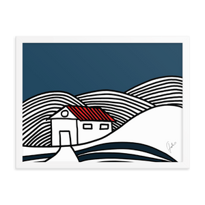House in Snow | Framed Poster