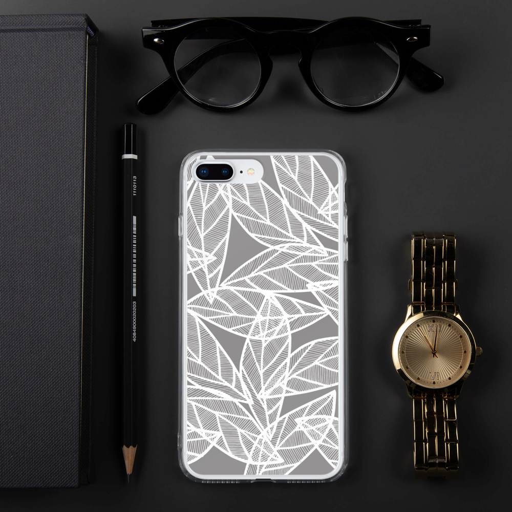 Messy White Leaves | iPhone Case