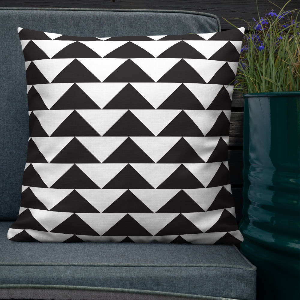 Black and White Triangles | Pillow