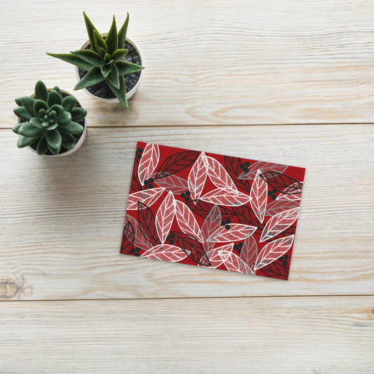 Christmas Leaves | Postcard