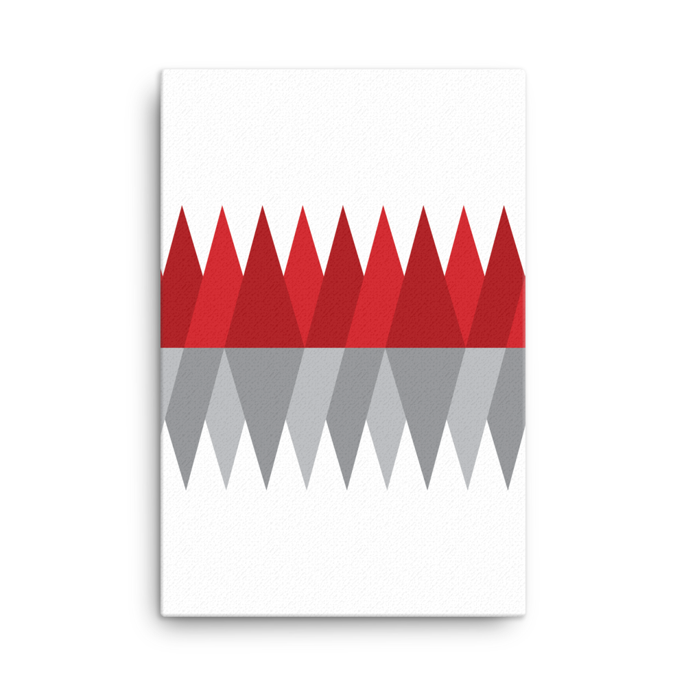 Red Gray Christmas | Canvas