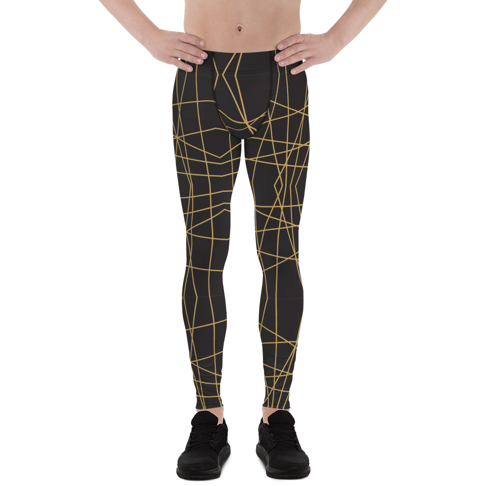 Golden Ornament Lines | Men's Leggings