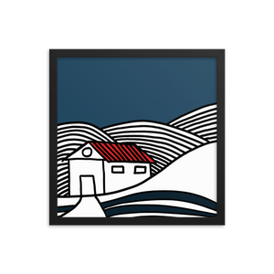 House in Snow | Framed Poster