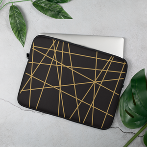 Golden Ornament Lines | Laptop Sleeve