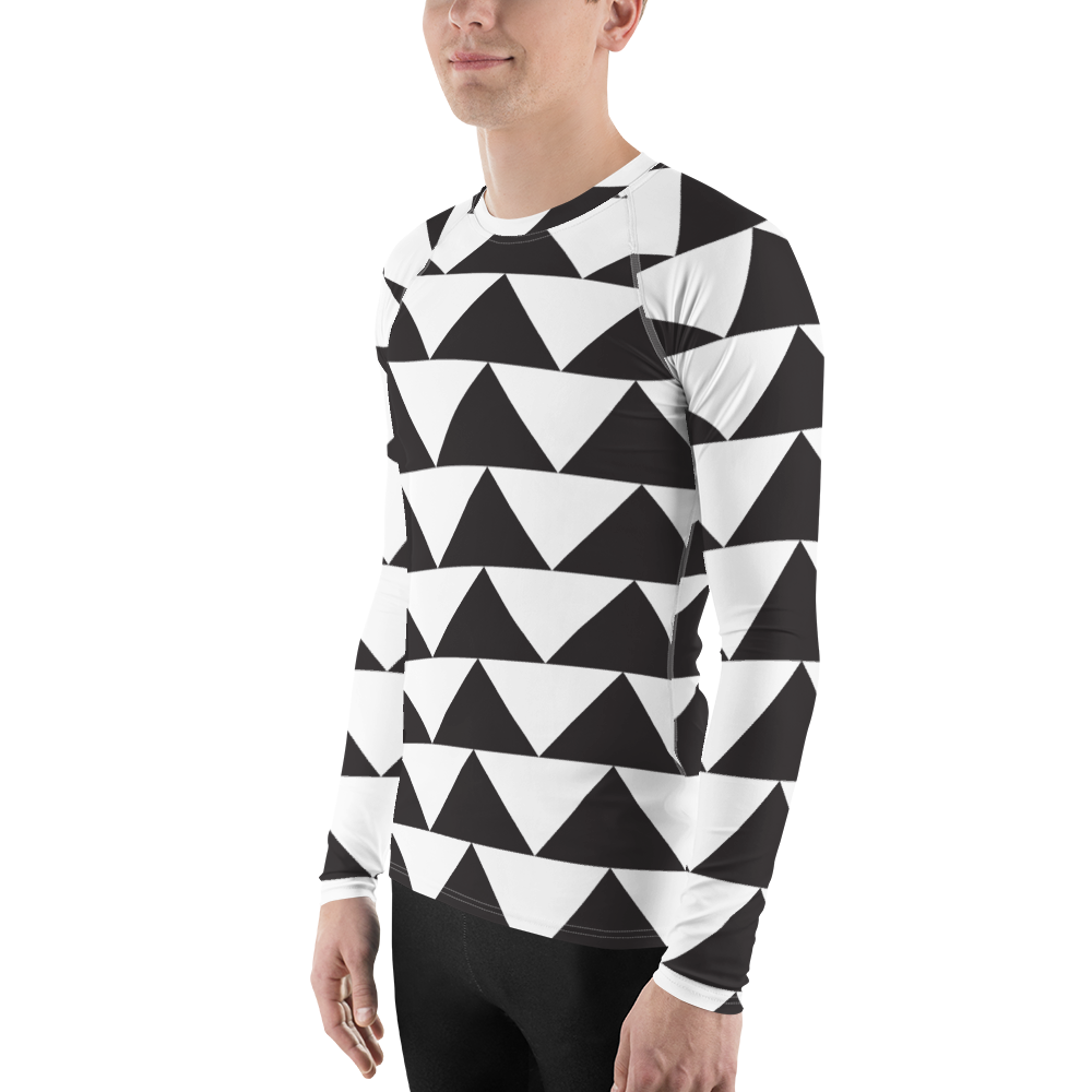 Black and White Triangles | Men's Rash Guard