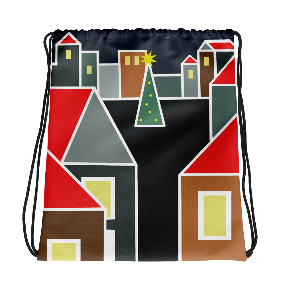 December Eve Red | Drawstring Bag