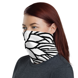 Black And White Flower Ornament | Neck Gaiter