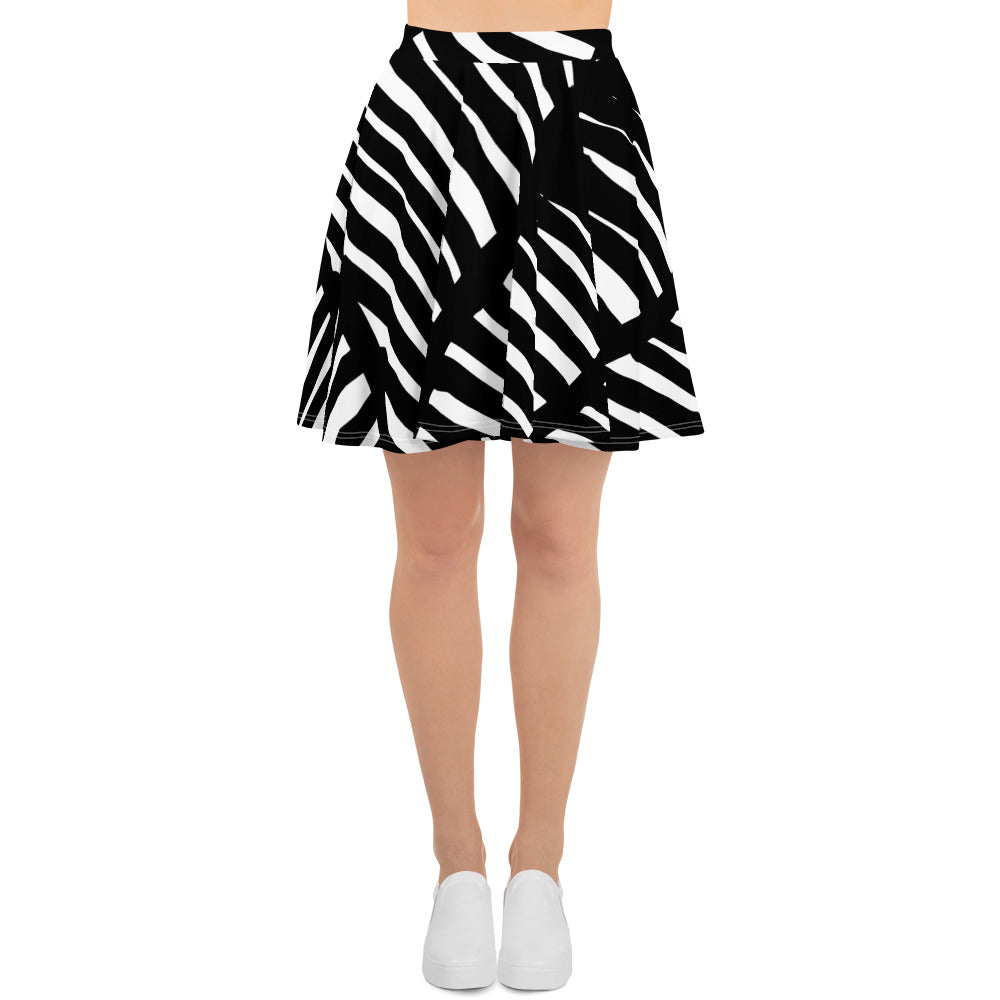Black and White Ornament | Skater Skirt