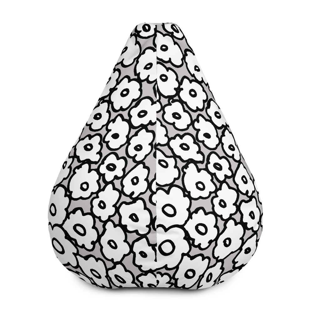 Happy White Flowers | Bean Bag Chair