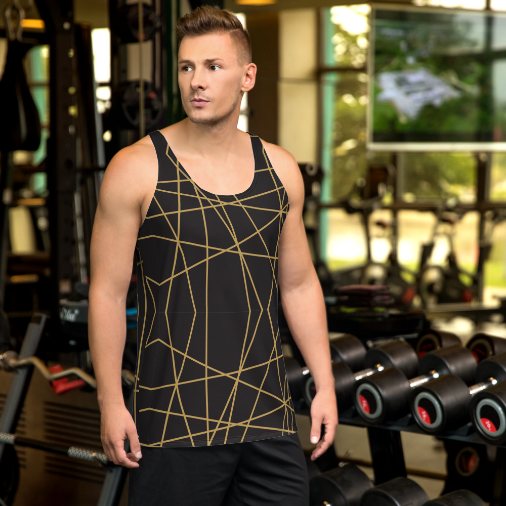 Golden Ornament Lines | Men's Tank Top