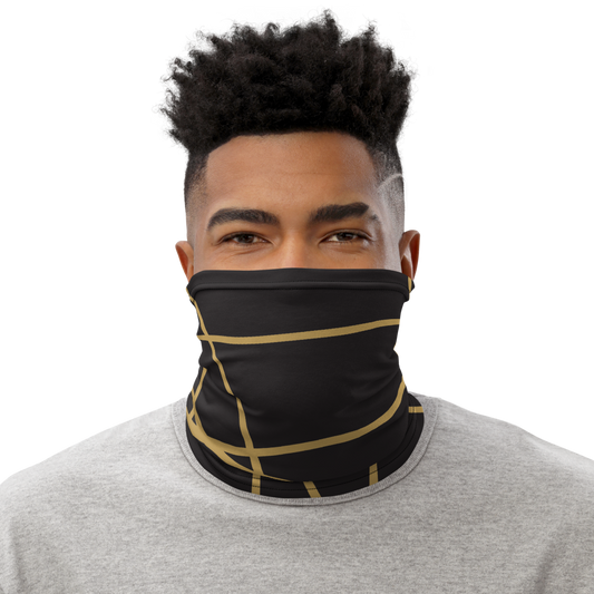 Golden Ornament Lines | Neck Gaiter