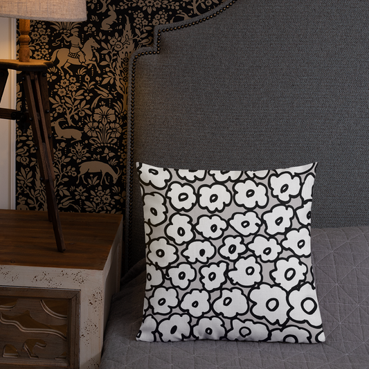 Happy White Flowers | Pillow