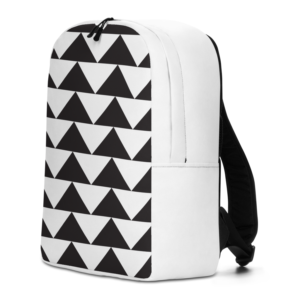 Black and White Triangles | Minimalist Backpack