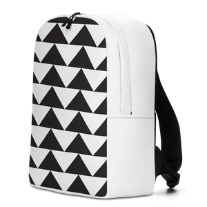 Black and White Triangles | Minimalist Backpack