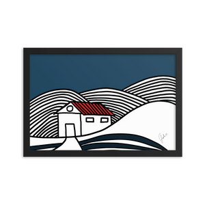 House in Snow | Framed Poster