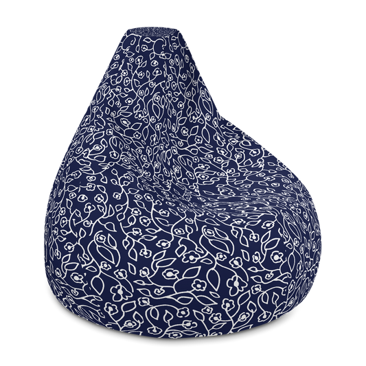 White Small Flowers | Bean Bag Chair