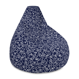 White Small Flowers | Bean Bag Chair