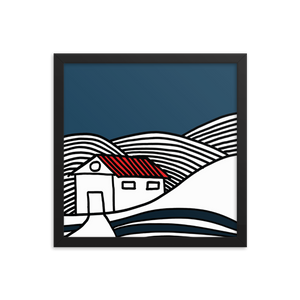House in Snow | Framed Poster