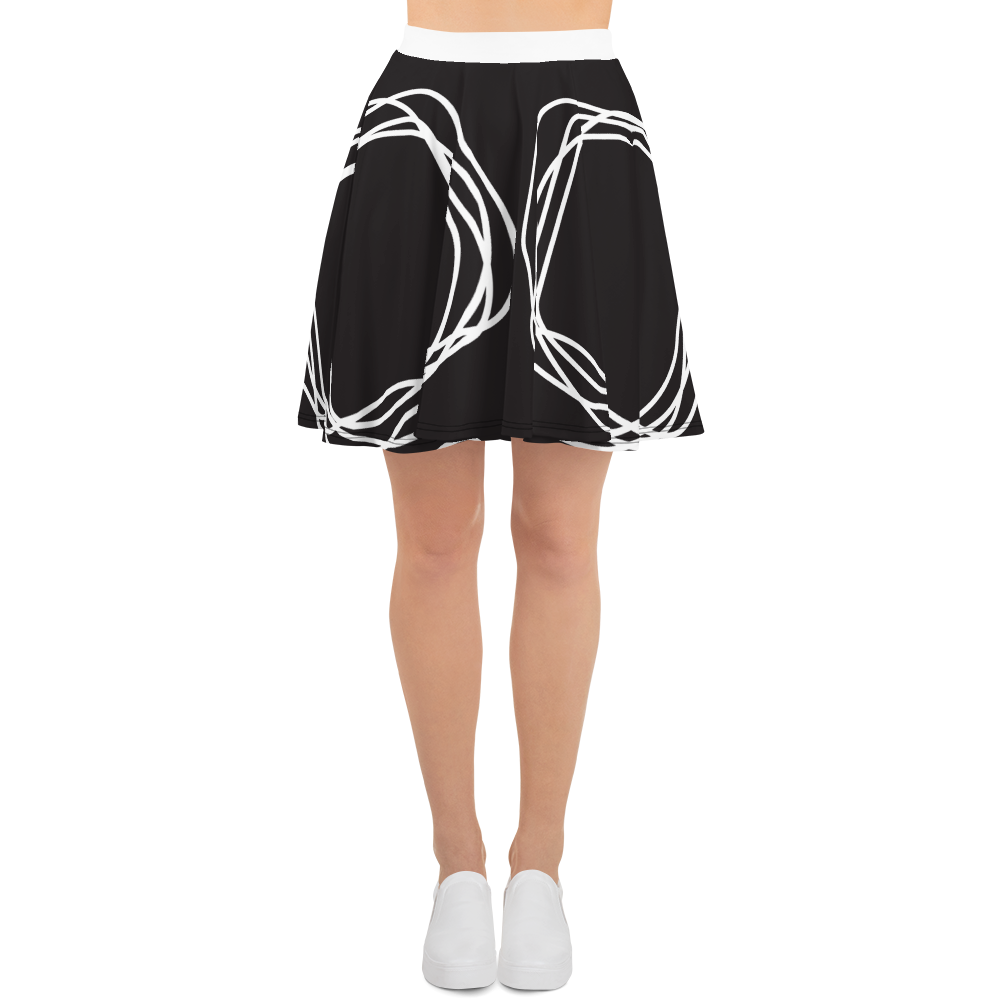 White Flowers | Skater Skirt