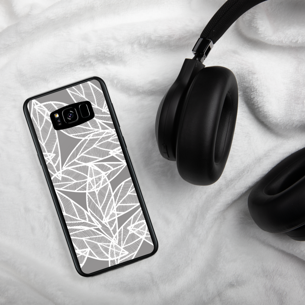 Messy White Leaves | Samsung Case