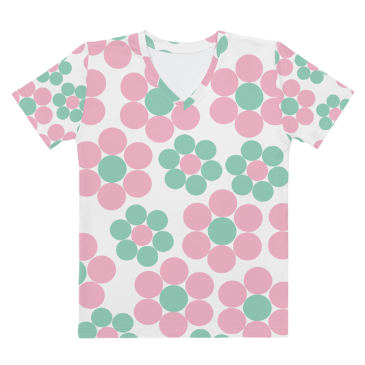 Happy Pastel Flowers | Women's V-Neck
