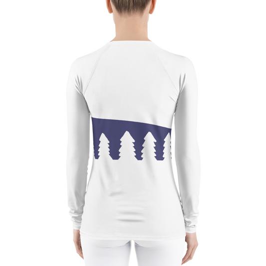 Home In White Forest | Women's Rash Guard