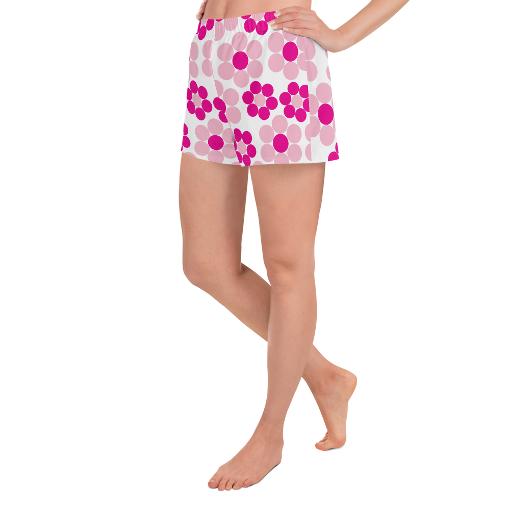 Happy Flowers Ornament | Women's Athletic Short Shorts