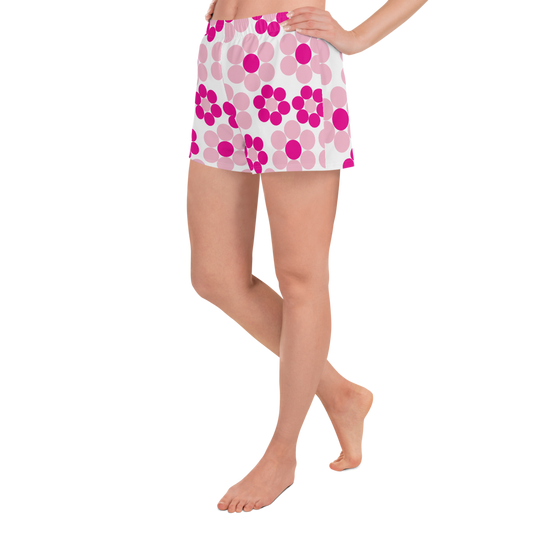 Happy Flowers Ornament | Women's Athletic Short Shorts