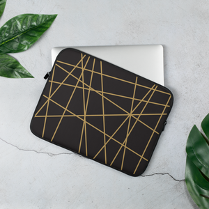 Golden Ornament Lines | Laptop Sleeve